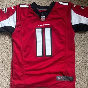 Nike Kids Red and White Football Jersey